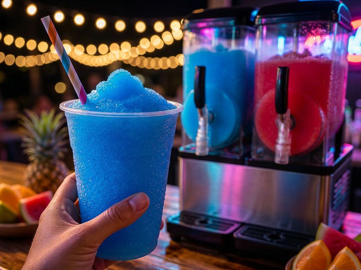 Slush-Maschine (2 × 15 l) – Anschließen, warten, zapfen