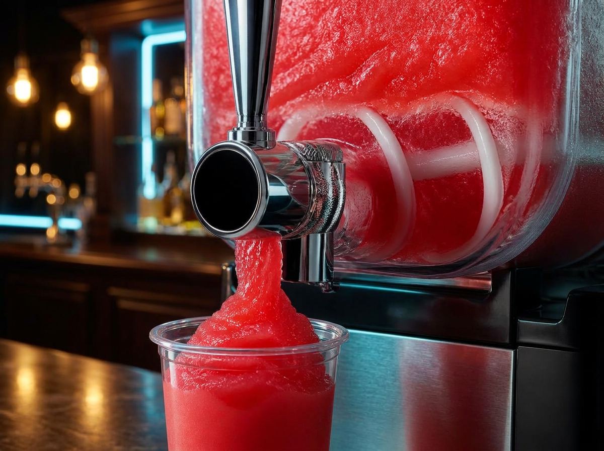 Slush-Maschine (2 × 15 l) – Sirup, Becher, Strohhalme – alles bei der Anfrage dabei
